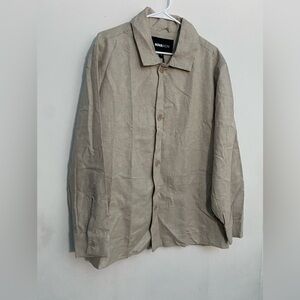 Fashion Nova Men's Tan Lightweight Shirt Jacket